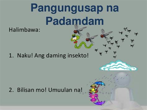 Halimbawa ng padamdam (ESP) .